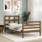 vidaXL Giroletto senza Materasso Ambra 90x200cm Legno Massello vidaXL Giroletto senza Materasso Ambra 90x200cm Legno Massello