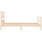 vidaXL Giroletto con Testiera 100x200 cm in Legno Massello vidaXL Giroletto con Testiera 100x200 cm in Legno Massello