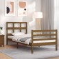 vidaXL Giroletto con Testiera Miele 100x200 cm in Legno Massello vidaXL Giroletto con Testiera Miele 100x200 cm in Legno Massello
