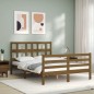 vidaXL Giroletto con Testiera Miele 140x200 cm in Legno Massello