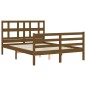 vidaXL Giroletto con Testiera Miele 140x200 cm in Legno Massello