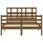 vidaXL Giroletto con Testiera Miele 140x200 cm in Legno Massello