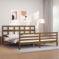 vidaXL Giroletto con Testiera Miele 200x200 cm in Legno Massello vidaXL Giroletto con Testiera Miele 200x200 cm in Legno Massello