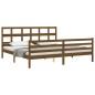 vidaXL Giroletto con Testiera Miele 200x200 cm in Legno Massello vidaXL Giroletto con Testiera Miele 200x200 cm in Legno Massello