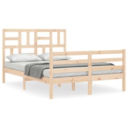 vidaXL Giroletto con Testiera 120x200 cm in Legno Massello