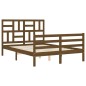 vidaXL Giroletto con Testiera Miele 120x200 cm in Legno Massello
