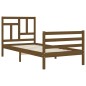vidaXL Giroletto con Testiera Miele 90x200 cm in Legno Massello vidaXL Giroletto con Testiera Miele 90x200 cm in Legno Massello