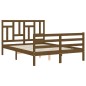 vidaXL Giroletto con Testiera Miele 120x200 cm in Legno Massello vidaXL Giroletto con Testiera Miele 120x200 cm in Legno Massello