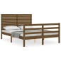 vidaXL Giroletto con Testiera Miele 4FT Small Double in Legno Massello