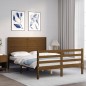 vidaXL Giroletto con Testiera Miele 4FT Small Double in Legno Massello