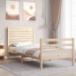 vidaXL Giroletto con Testiera 90x200 cm in Legno Massello vidaXL Giroletto con Testiera 90x200 cm in Legno Massello