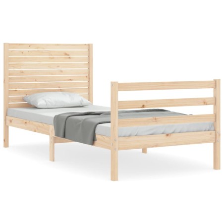 vidaXL Giroletto con Testiera 90x200 cm in Legno Massello