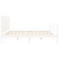 vidaXL Giroletto con Testiera Bianco 200x200 cm in Legno Massello vidaXL Giroletto con Testiera Bianco 200x200 cm in Legno Massello