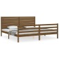 vidaXL Giroletto con Testiera Miele 200x200 cm in Legno Massello
