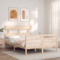 vidaXL Giroletto con Testiera Small Double in Legno Massello