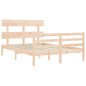 vidaXL Giroletto con Testiera Small Double in Legno Massello