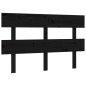 vidaXL Giroletto con Testiera Nero 4FT Small Double in Legno Massello vidaXL Giroletto con Testiera Nero 4FT Small Double in Legno Massello