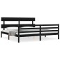 vidaXL Giroletto con Testiera Nero 6FT Super King in Legno Massello
