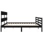 vidaXL Giroletto con Testiera Nero 6FT Super King in Legno Massello