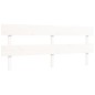 vidaXL Giroletto con Testiera Bianco 200x200 cm in Legno Massello vidaXL Giroletto con Testiera Bianco 200x200 cm in Legno Massello