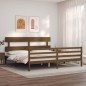 vidaXL Giroletto senza Materasso Ambra 200x200 Legno Massello vidaXL Giroletto senza Materasso Ambra 200x200 Legno Massello