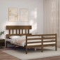 vidaXL Giroletto con Testiera Miele 4FT Small Double in Legno Massello