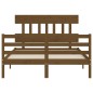 vidaXL Giroletto con Testiera Miele 4FT Small Double in Legno Massello