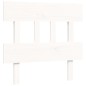 vidaXL Giroletto con Testiera Bianco 100x200 cm in Legno Massello vidaXL Giroletto con Testiera Bianco 100x200 cm in Legno Massello