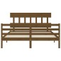 vidaXL Giroletto con Testiera Miele 5FT King Size in Legno Massello vidaXL Giroletto con Testiera Miele 5FT King Size in Legno Massello