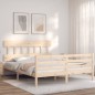 vidaXL Giroletto con Testiera 160x200 cm in Legno Massello vidaXL Giroletto con Testiera 160x200 cm in Legno Massello