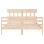 vidaXL Giroletto con Testiera 160x200 cm in Legno Massello vidaXL Giroletto con Testiera 160x200 cm in Legno Massello