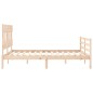 vidaXL Giroletto con Testiera 160x200 cm in Legno Massello vidaXL Giroletto con Testiera 160x200 cm in Legno Massello