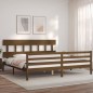 vidaXL Giroletto con Testiera Miele 6FT Super King in Legno Massello vidaXL Giroletto con Testiera Miele 6FT Super King in Legno Massello