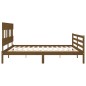 vidaXL Giroletto con Testiera Miele 6FT Super King in Legno Massello vidaXL Giroletto con Testiera Miele 6FT Super King in Legno Massello