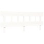 vidaXL Giroletto con Testiera Bianco 200x200 cm in Legno Massello vidaXL Giroletto con Testiera Bianco 200x200 cm in Legno Massello
