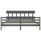 vidaXL Giroletto con Testiera Grigio 200x200 cm in Legno Massello vidaXL Giroletto con Testiera Grigio 200x200 cm in Legno Massello