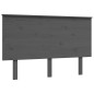 vidaXL Giroletto con Testiera Grigio 4FT Small Double Legno Massello vidaXL Giroletto con Testiera Grigio 4FT Small Double Legno Massello