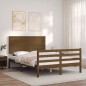 vidaXL Giroletto con Testiera Miele 4FT Small Double in Legno Massello