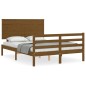 vidaXL Giroletto con Testiera Miele 4FT Small Double in Legno Massello