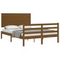 vidaXL Giroletto con Testiera Miele 4FT Small Double in Legno Massello