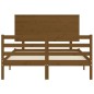 vidaXL Giroletto con Testiera Miele 4FT Small Double in Legno Massello