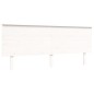 vidaXL Giroletto con Testiera Bianco 200x200 cm in Legno Massello vidaXL Giroletto con Testiera Bianco 200x200 cm in Legno Massello