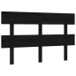 vidaXL Giroletto con Testiera Nero 4FT Small Double in Legno Massello vidaXL Giroletto con Testiera Nero 4FT Small Double in Legno Massello