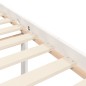 vidaXL Giroletto con Testiera Bianco 4FT6 Double in Legno Massello vidaXL Giroletto con Testiera Bianco 4FT6 Double in Legno Massello