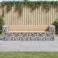 vidaXL Panca Giardino Design Gabbione 244x71x65,5 cm Massello di Pino vidaXL Panca Giardino Design Gabbione 244x71x65,5 cm Massello di Pino