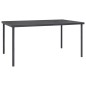 vidaXL Set da Pranzo da Giardino 7 pz Nero in Acciaio e Textilene vidaXL Set da Pranzo da Giardino 7 pz Nero in Acciaio e Textilene