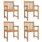 vidaXL Sedie da Giardino 4 pz 56x55,5x90 cm Legno Massello di Acacia