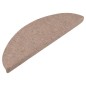vidaXL Tappeti Adesivi per Scale 15 pz 56x17x3 cm Beige