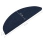 vidaXL Tappeti Adesivi per Scale 15 pz 56x17x3 cm Blu vidaXL Tappeti Adesivi per Scale 15 pz 56x17x3 cm Blu