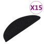 vidaXL Tappeti Adesivi per Scale 15 pz 56x17x3 cm Nero vidaXL Tappeti Adesivi per Scale 15 pz 56x17x3 cm Nero